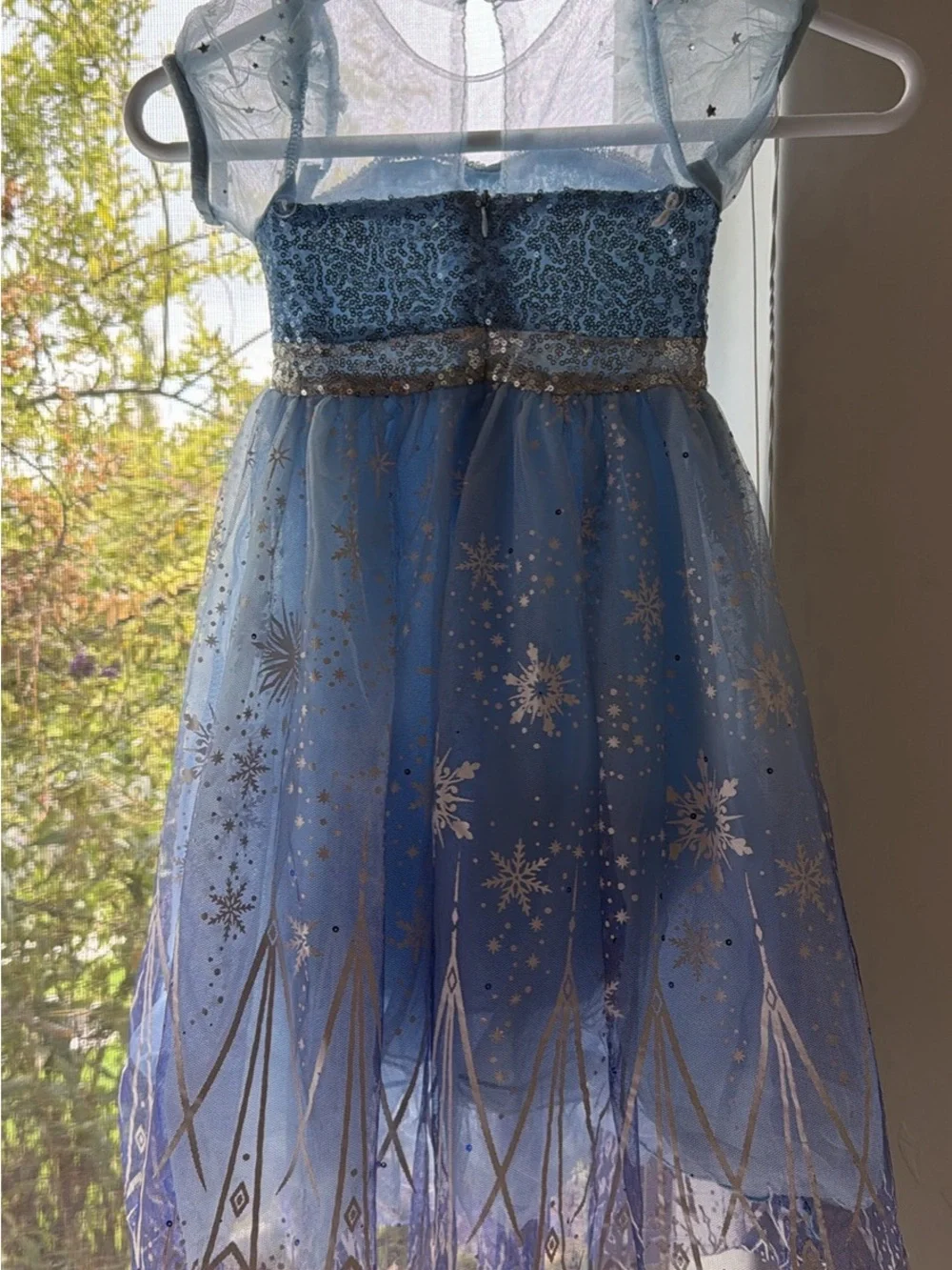 Disney Light Blue Sparkle Snow Princess Dress- Frozen